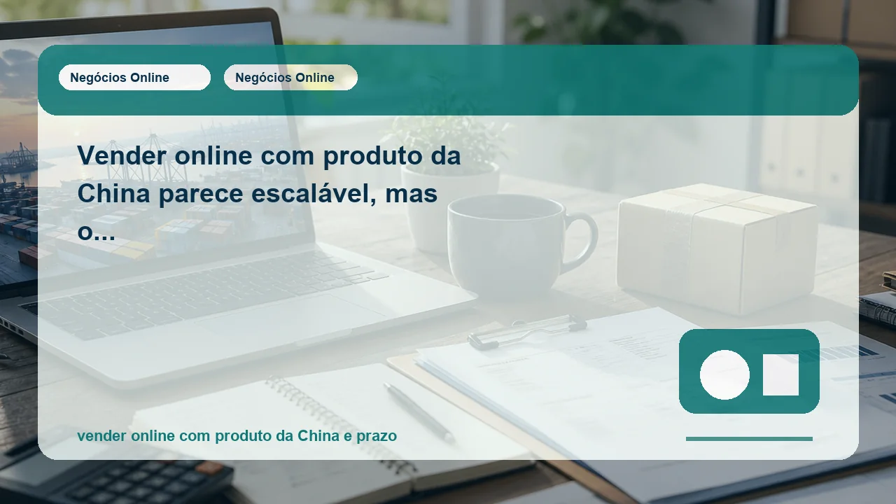 Vender online com produto da China parece escalável, mas o prazo longo pode travar seu caixa?